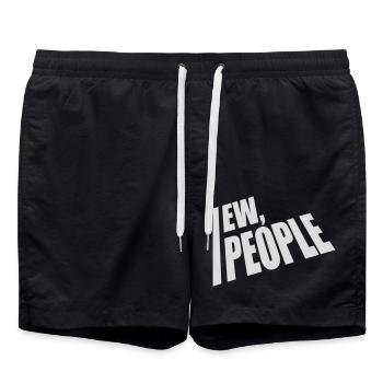 ew people lustiges Zitat - Badeshorts - Schwarz - Vorne - AI Model Male 185 light (185cm)
