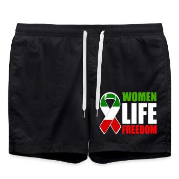 Women life freedom - Short de bain - noir - Devant - AI Model Male 185 light (185cm)