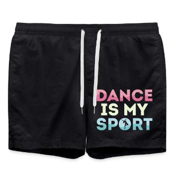 Dance Is My Sport Ballet Ballerina - Badeshorts - Schwarz - Vorne - AI Model Male 185 light (185cm)