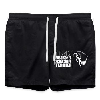 TEAM Russian Black Terrier Dogs Wilsigns - Swim Trunks - black - Front - AI Model Male 185 light (185cm)