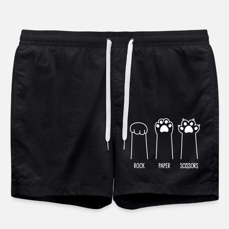 Rock Paper Scissors - Swim Trunks - black