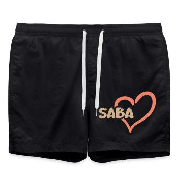 Saba as Saba - Swim Trunks - black - Front - AI Model Male 185 light (185cm)