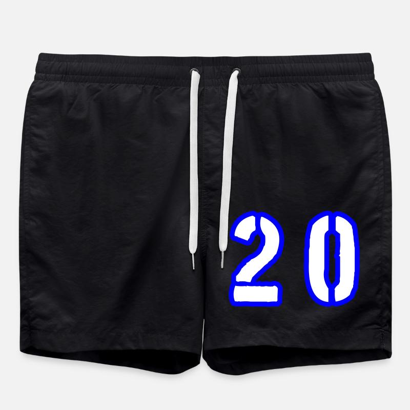 20 Symbole numérique - Short de bain - noir