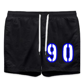 Symbole numérique 90 - Short de bain - noir - Devant - AI Model Male 185 light (185cm)