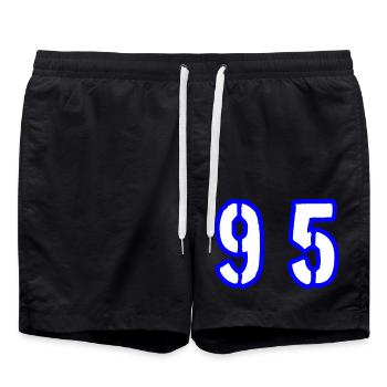 Symbole du chiffre 95 - Short de bain - noir - Devant - AI Model Male 185 light (185cm)