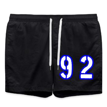 92 Number Symbol - Swim Trunks - black - Front - AI Model Male 185 light (185cm)