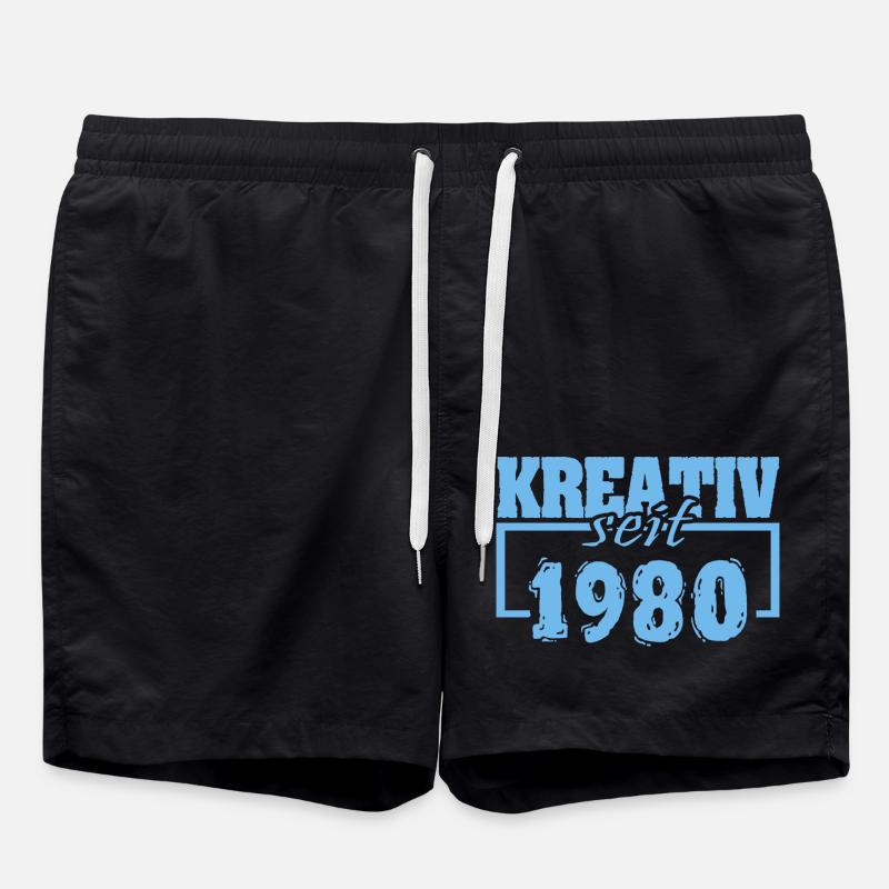 Maler 1980 - Badeshorts - Schwarz