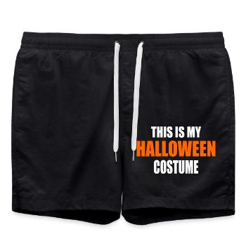 this is my halloween costume - Swim Trunks - black - Front - AI Model Male 185 light (185cm)