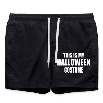 this is my halloween costume - Swim Trunks - black - Front - AI Model Male 185 light (185cm)