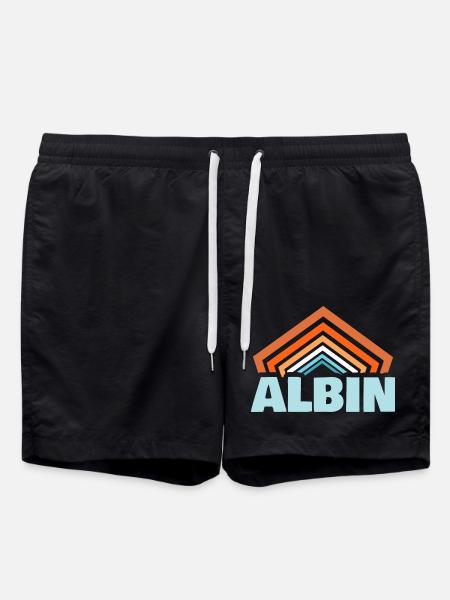 First name Albin - Swim Trunks - black