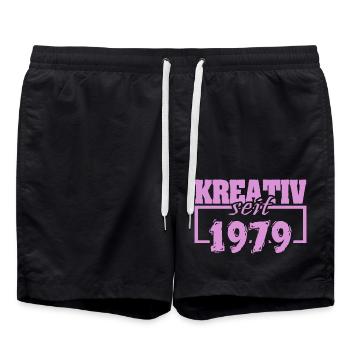 1979 - Short de bain - noir - Devant - AI Model Male 185 light (185cm)