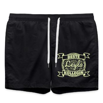 Leyla, collègue de travail - Short de bain - noir - Devant - AI Model Male 185 light (185cm)