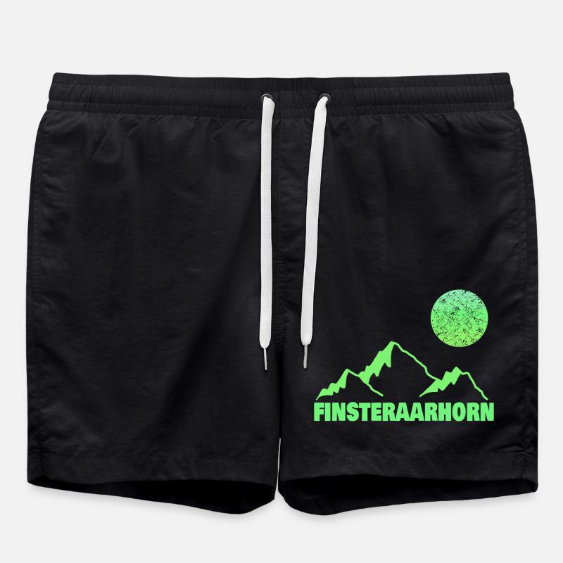 finsteraarhorn als Klettern - Badeshorts - Schwarz