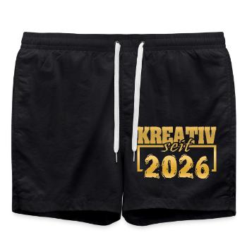 2026 - Badeshorts - Schwarz - Vorne - AI Model Male 185 light (185cm)