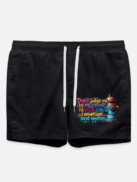 Jeg er en brønd af følelser og vand - Badeshorts - sort