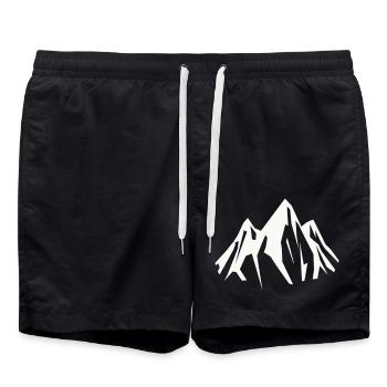 montagnes - Short de bain - noir - Devant - AI Model Male 185 light (185cm)