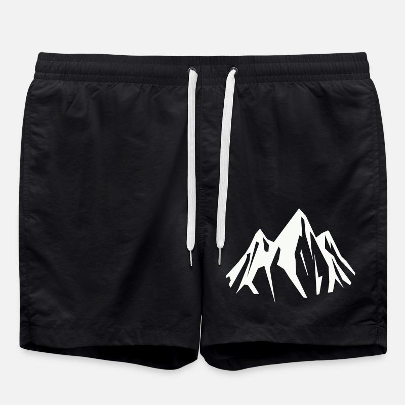 berge - Badeshorts - Schwarz