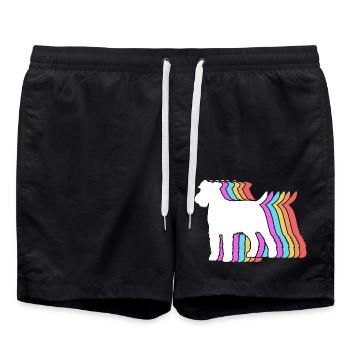 Airedale Terrier - Badeshorts - Schwarz - Vorne - AI Model Male 185 light (185cm)