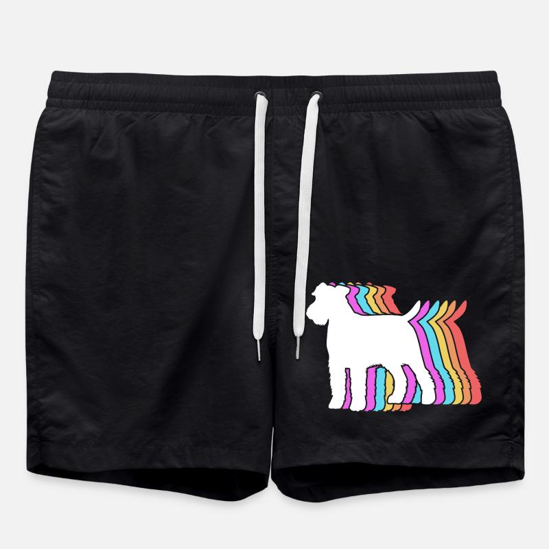 Airedale Terrier - Swim Trunks - black