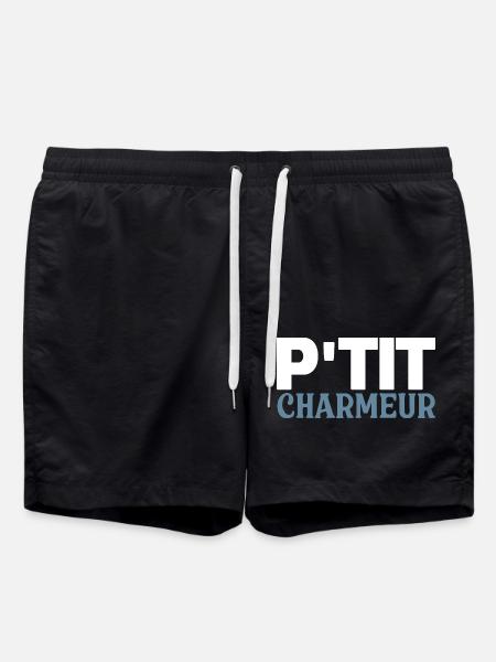 P'tit Charmeur - Bébé - Naissance - Enfant - Short de bain - noir