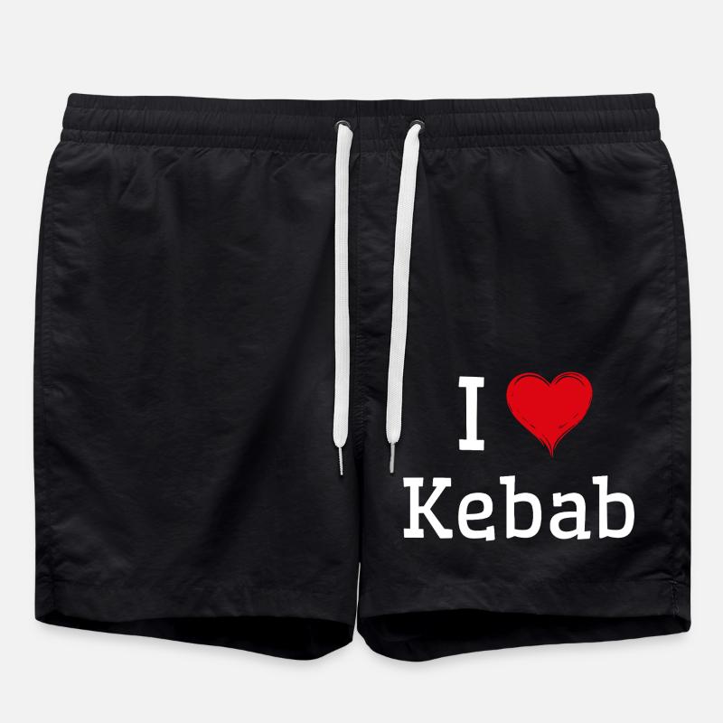 I Love Kebab - Swim Trunks - black
