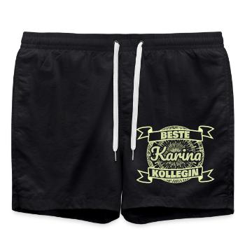 Collègue de travail Karina - Short de bain - noir - Devant - AI Model Male 185 light (185cm)