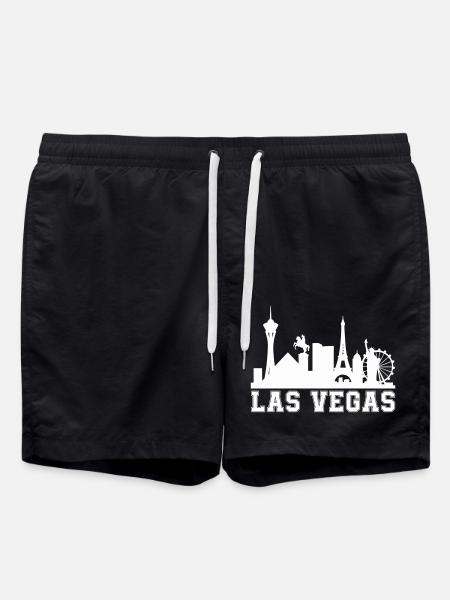 Vegas Skyline - Swim Trunks - black
