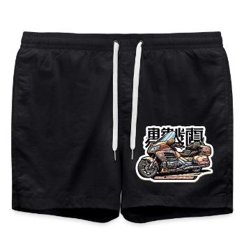 Ride the golden wing of JDM - Badeshorts - Schwarz - Vorne - AI Model Male 185 light (185cm)