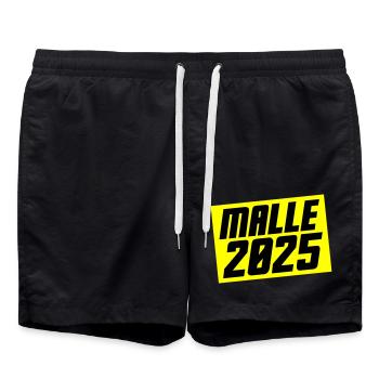Malle 2025 - Badeshorts - Schwarz - Vorne - AI Model Male 185 light (185cm)