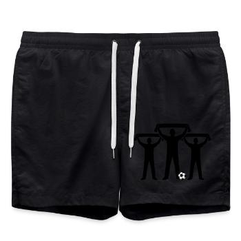 Football Fan Silhouette - Short de bain - noir - Devant - AI Model Male 185 light (185cm)