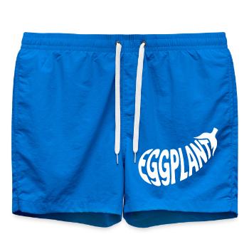 Aubergine - Cooles Gemüse Logo - Badeshorts - Cobalt blue - Vorne