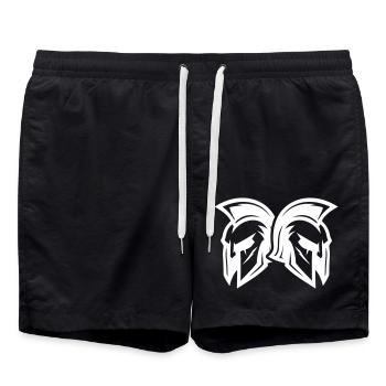 Spartaner Symbol Gladiator Team - Badeshorts - Schwarz - Vorne - AI Model Male 185 light (185cm)