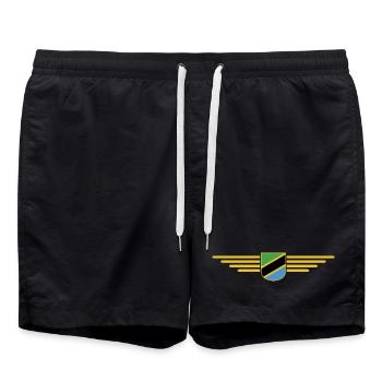 T-shirt T-shirt Tanzanie pour les vrais fans - Short de bain - noir - Devant - AI Model Male 185 light (185cm)