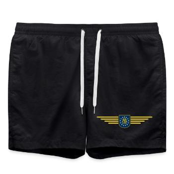 Georgia Fan T-Shirt – Southern flair - Swim Trunks - black - Front - AI Model Male 185 light (185cm)