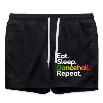 Eat Sleep Dancehall Repeat - Badeshorts - Schwarz - Vorne - AI Model Male 185 light (185cm)