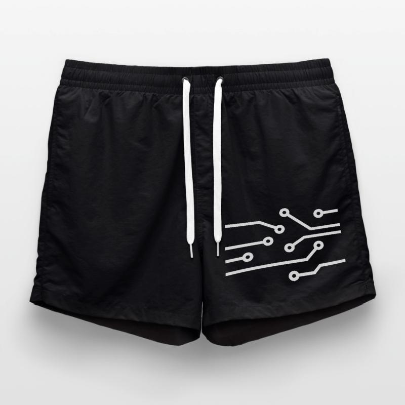 Pcb Technology Computer CPU Pattern Shirt Gift Swim Trunks