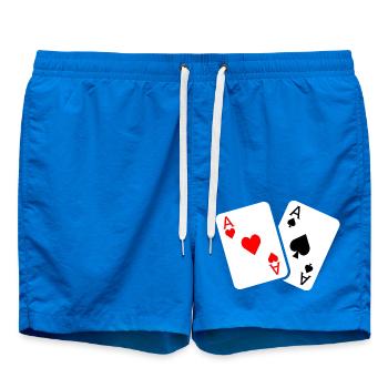 Jeu de cartes avec deux as - Short de bain - cobalt blue - Devant