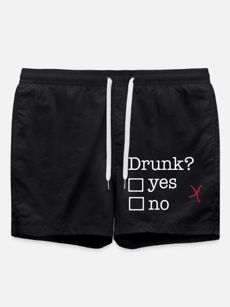 drunk - Swim Trunks - black