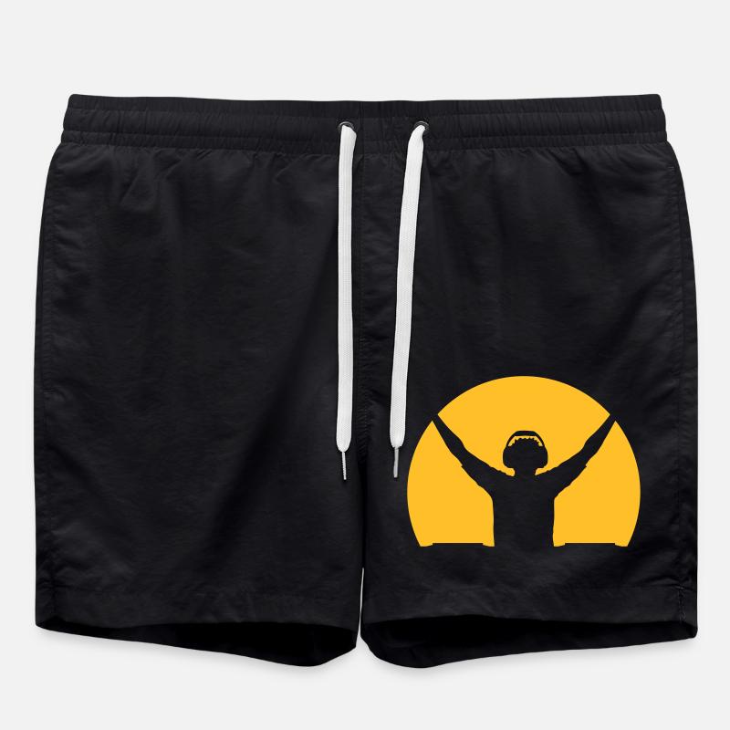 Sun silhouette DJ - Swim Trunks - black