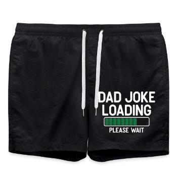 Dad joke loading please wait - Short de bain - noir - Devant - AI Model Male 185 light (185cm)