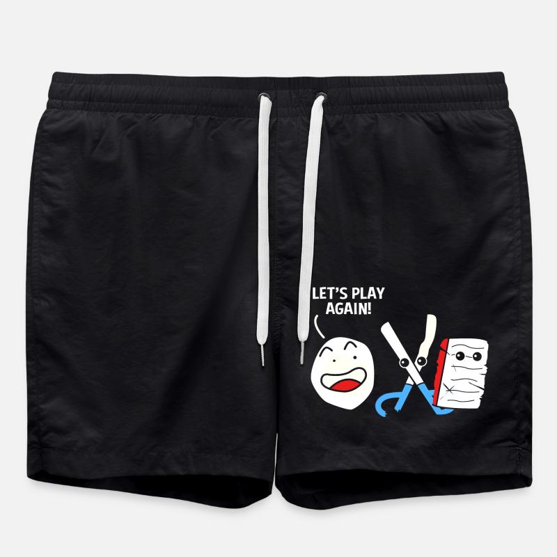Ciseaux pierre papier - Short de bain - noir