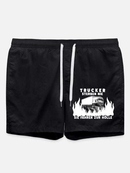 Trucker - Badeshorts - Schwarz