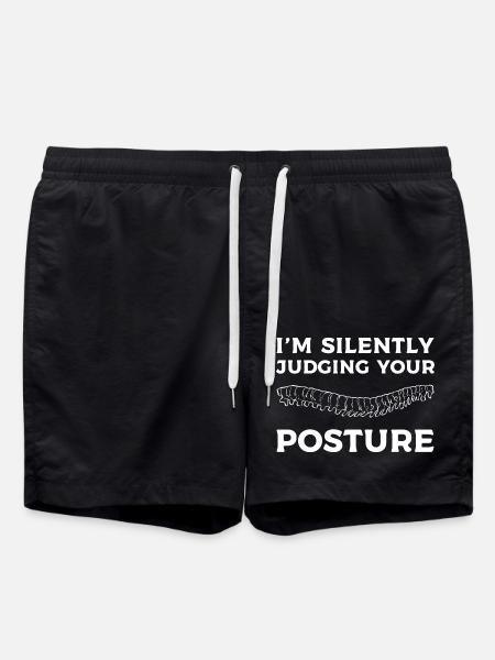 Physiotherapy Physiotherapist Chiropractic Chiro - Swim Trunks - black