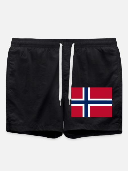 Norway flag - Swim Trunks - black