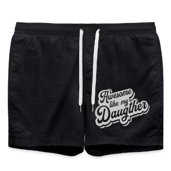 Génial comme ma fille - Short de bain - noir - Devant - AI Model Male 185 light (185cm)