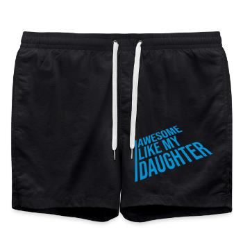 Awesome Like My Daughter - Swim Trunks - black - Front - AI Model Male 185 light (185cm)