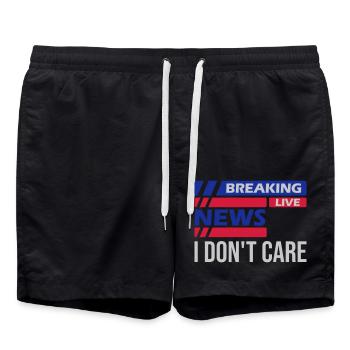 Les dernières nouvelles ne le font pas - Short de bain - noir - Devant - AI Model Male 185 light (185cm)