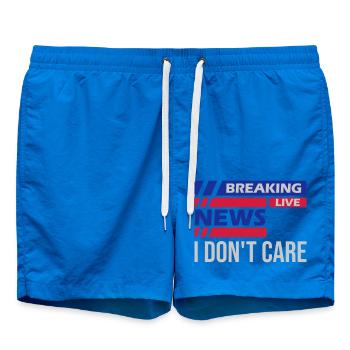 Breaking news don't - Swim Trunks - cobalt blue - Front