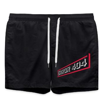 Error 404 network lost - Swim Trunks - black - Front - AI Model Male 185 light (185cm)