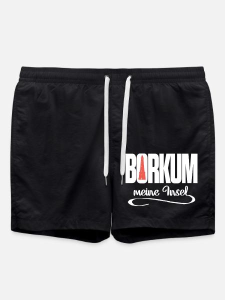 Borkum meine Insel - Badeshorts - Schwarz